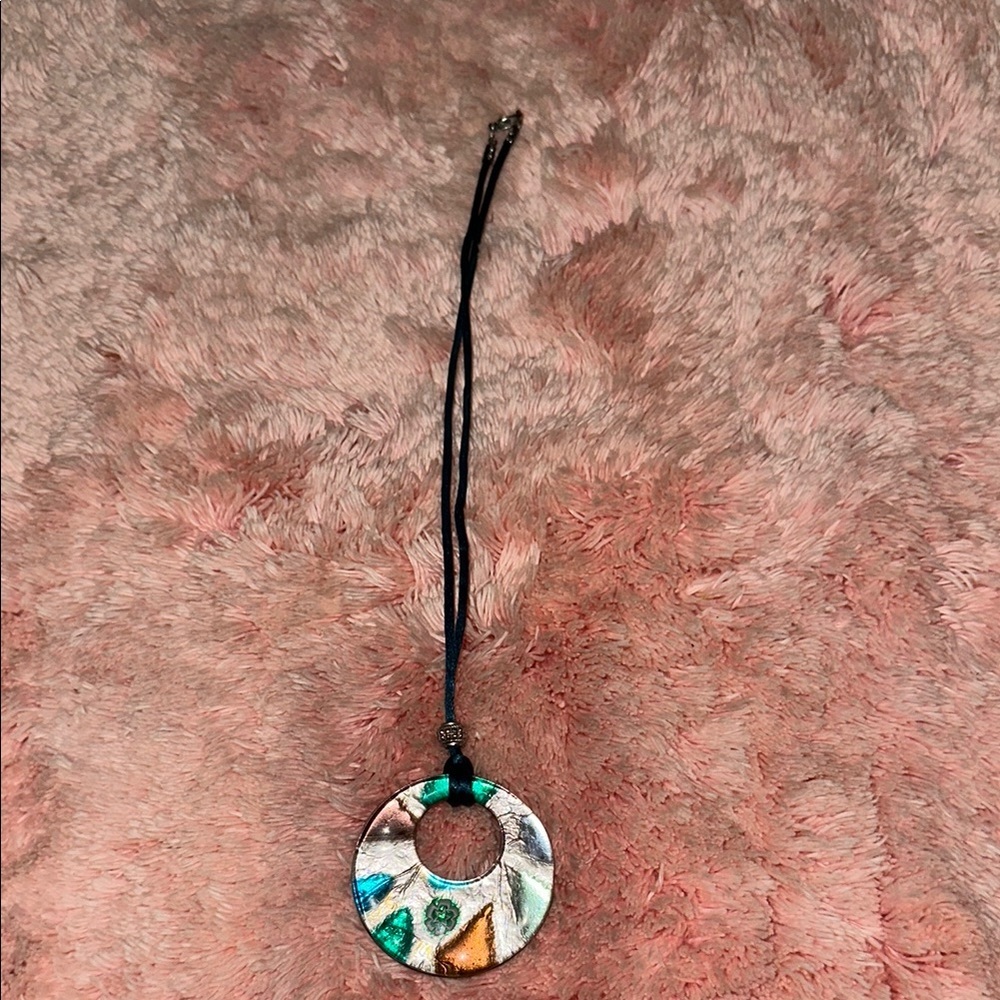 Murano glass multi color Pendant Necklace